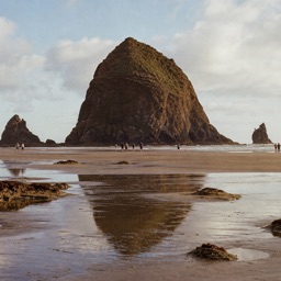 Haystack Rock at low tide