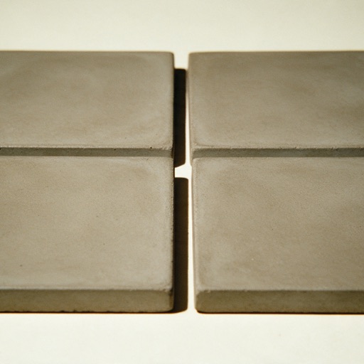Cover of Machines at Rest: four concrete tiles in a grid